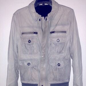 SWORD 44 LONDON Jacket Man Grey Real Soft Leather Men M Outdoor